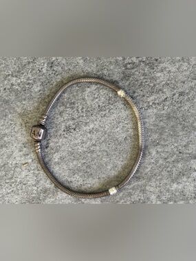 .925 Sterling Silver Snake Chain PANDORA Empty Charm Bracelet Fine Jewelry